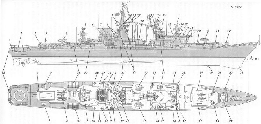 Корабли ВМФ СССР. Том 3. Противолодочные корабли. Часть 1. Противолодочные крейсера, большие противолодочные и сторожевые корабли - pic_28.jpg