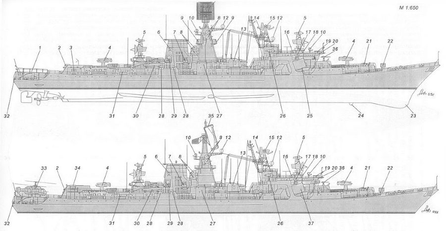 Корабли ВМФ СССР. Том 3. Противолодочные корабли. Часть 1. Противолодочные крейсера, большие противолодочные и сторожевые корабли - pic_30.jpg