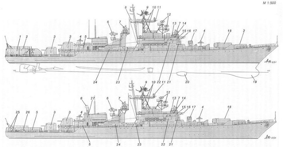 Корабли ВМФ СССР. Том 3. Противолодочные корабли. Часть 1. Противолодочные крейсера, большие противолодочные и сторожевые корабли - pic_65.jpg