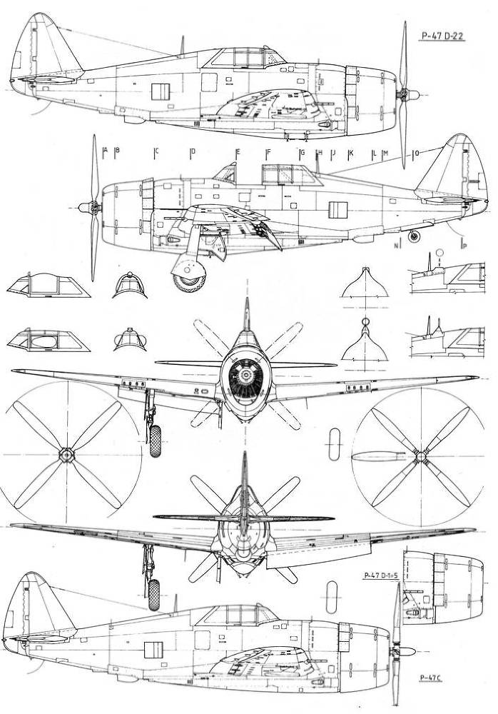 Р-47 «Thunderbolt» Тяжелый истребитель США - pic_152.jpg