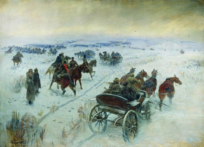 Гибель донской конницы в феврале 1920 года в Задонской степи - Grekov.jpg