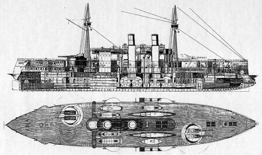 Броненосцы Соединенных Штатов Америки "Мэн", "Техас", "Индиана", "Массачусетс", "Орегон" и "Айова" - pic_2.jpg