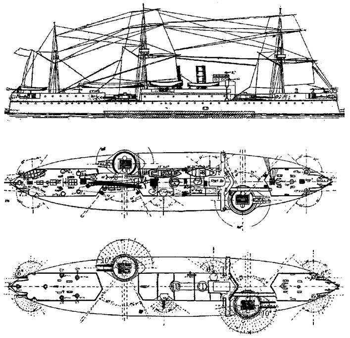 Броненосцы Соединенных Штатов Америки "Мэн", "Техас", "Индиана", "Массачусетс", "Орегон" и "Айова" - pic_4.jpg