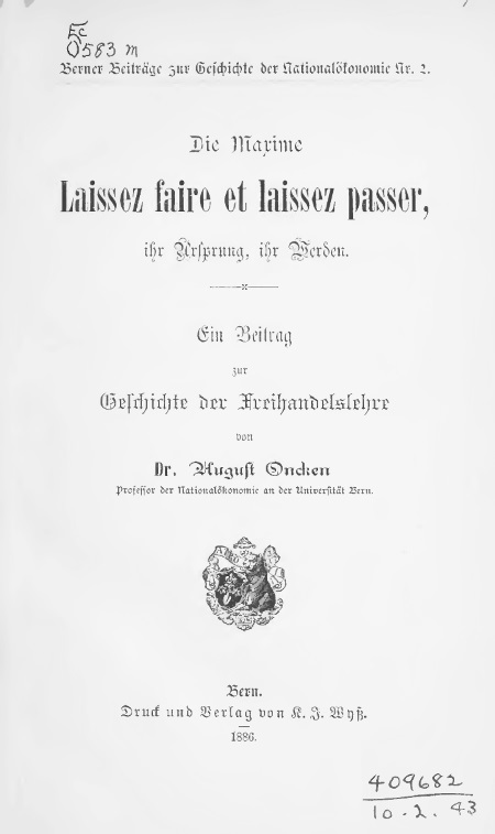 Невмешательство и свобода торговли. История максимы Laissez faire et laissez passer - i_001.jpg