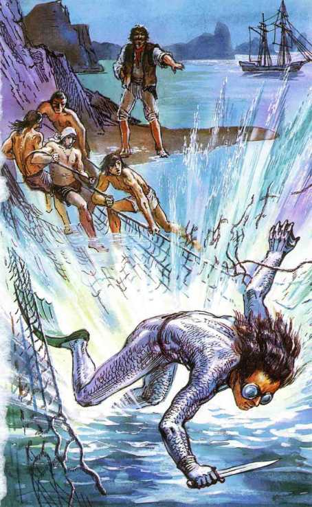 Человек-амфибия. Голова профессора Доуэля. Остров погибших кораблей(Научно-фантастические романы) - i_008.jpg