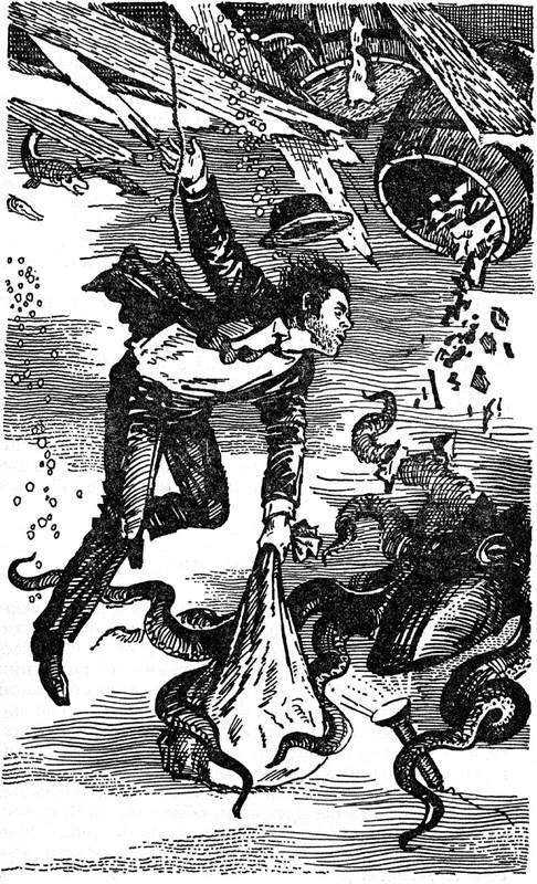 Человек-амфибия. Голова профессора Доуэля. Остров погибших кораблей(Научно-фантастические романы) - i_044.jpg