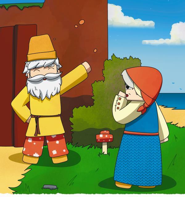 Сказка о рыбаке и золотой треске. Любимые сказки в стиле Майнкрафт - i_007.jpg