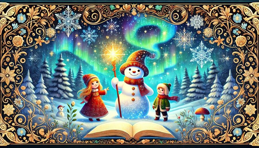 Сказка-раскраска о живом снеговике - _0.jpg