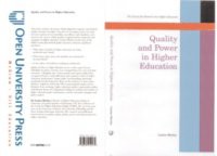 Quality And Power In Higher Education