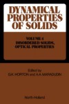 Metals, Superconductors, Magnetic Materials, Liquids Disordered Solids, Optical Properties
