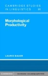 Morphological Productivity