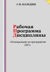 Рабочая программа дисциплины «Планирование на предприятии (БУ)»