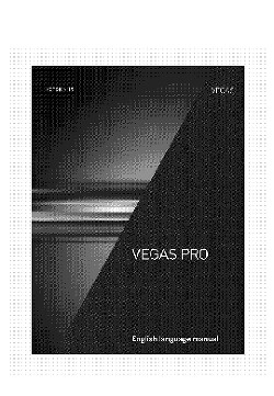 Vegas Pro 15 Manual